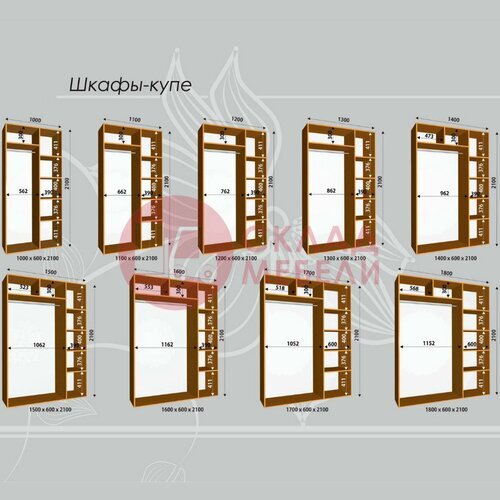  Шкаф-купе 2Д Пескоструй внутренний Senator в Симферополе Крыму