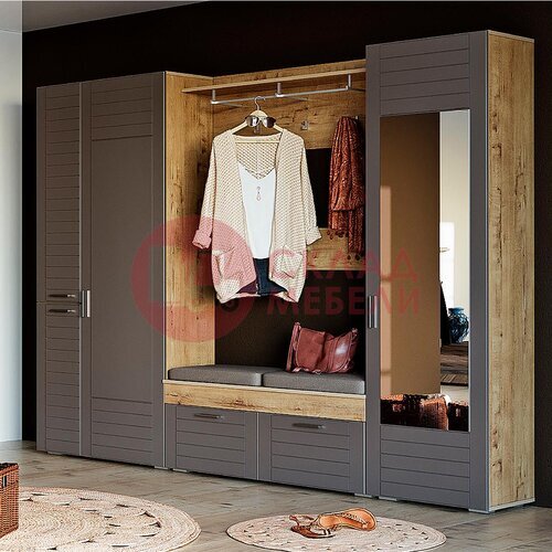  Шкаф для одежды с зеркалом Ливорно Х ПМ SILVA в Симферополе Крыму