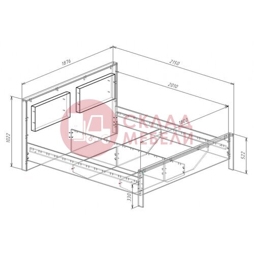  Кровать Либерти Росток-мебель в Симферополе Крыму