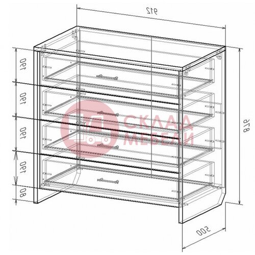  Комод Либерти Росток-мебель в Симферополе Крыму