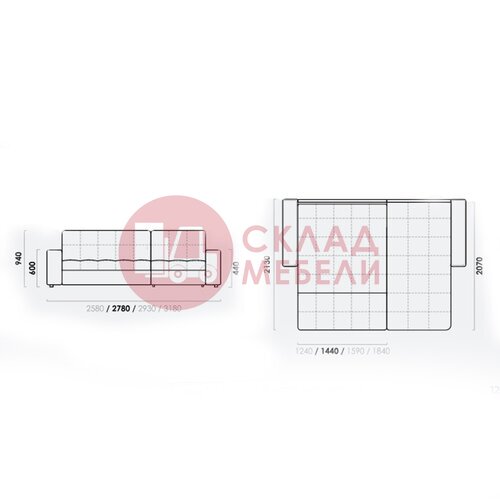  Диван Порто угловой 150 Rivalli в Симферополе Крыму