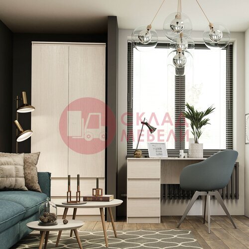  Шкаф двустворчатый комбинированный Бриз SV-Мебель в Симферополе Крыму