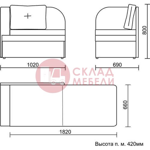  Диван Оникс 3 Классик в Симферополе Крыму