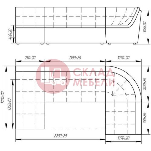  Диван София 2 ДКУ угловой Апогей в Симферополе Крыму