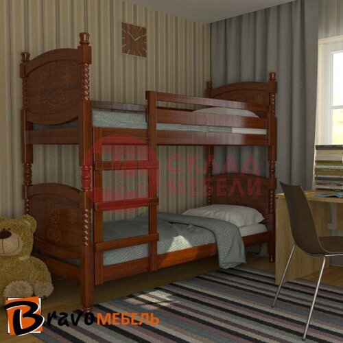  Кровать Валерия двухъярусная Bravoмебель в Симферополе Крыму