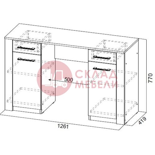  Стол туалетный Гамма 20 SV-Мебель в Симферополе Крыму