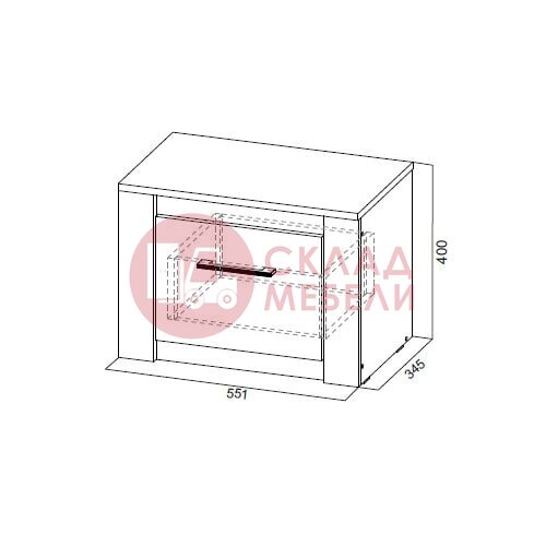  Тумба прикроватная Гамма 20 SV-Мебель в Симферополе Крыму