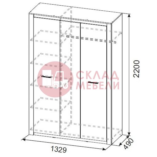  Шкаф Гамма 20 3Д SV-Мебель в Симферополе Крыму