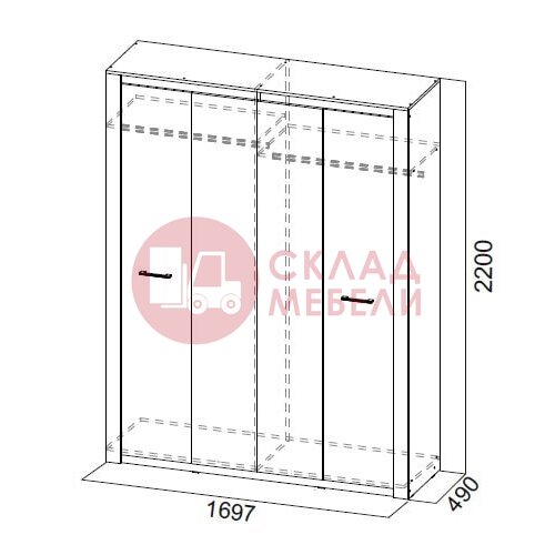  Шкаф Гамма 20 4Д SV-Мебель в Симферополе Крыму