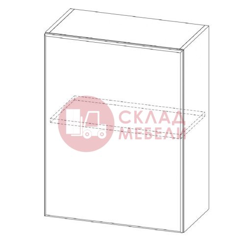  Шкаф навесной Ш600/720 1Д Волна SV-Мебель 