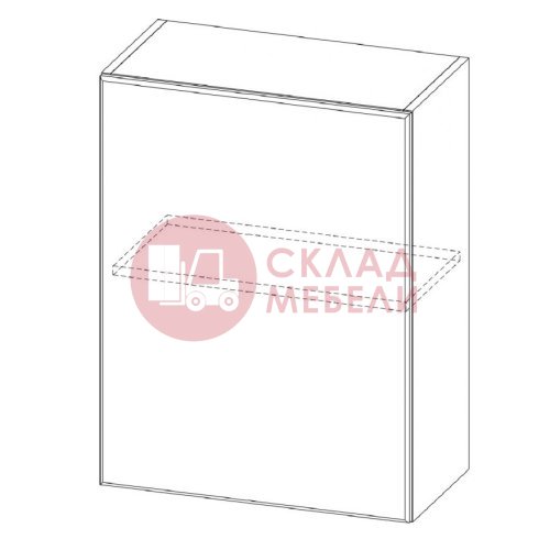  Шкаф навесной Ш600/720 1Д Геометрия SV-Мебель 