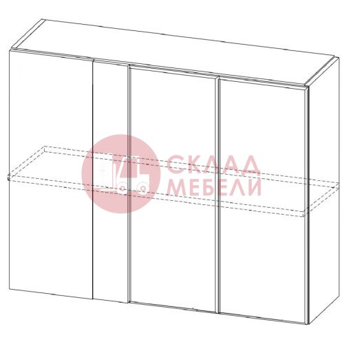  Шкаф навесной Ш1000у/720 Классика SV-Мебель 