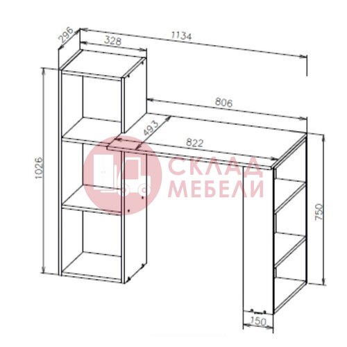 Стол компьютерный СТК1 NN в Симферополе Крыму