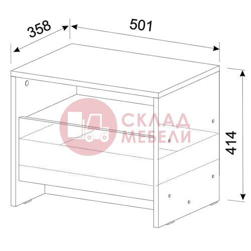  Тумба прикроватная МСП1 NN в Симферополе Крыму