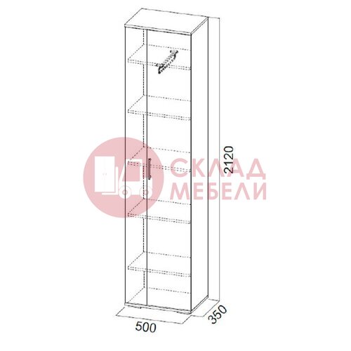  Шкаф универсальный Прихожая №3 SV-Мебель в Симферополе Крыму
