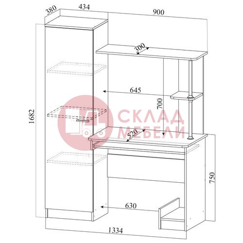  Стол компьютерный №11 SV-Мебель в Симферополе Крыму