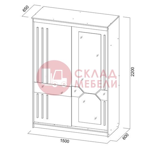  Шкаф-купе №25 SV-Мебель в Симферополе Крыму