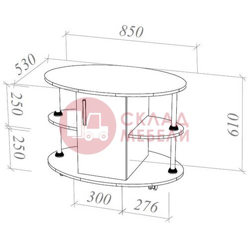  Стол журнальный Альянс Пирамида в Симферополе Крыму
