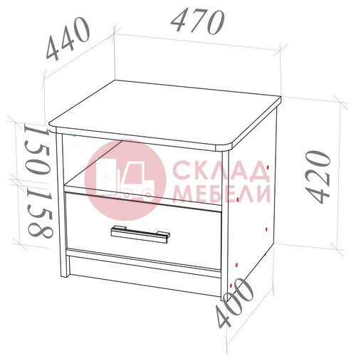  Тумба прикроватная ТП-1 Пирамида в Симферополе Крыму