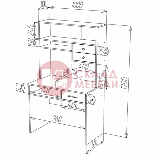  Стол СК-41 компьютерный Пирамида в Симферополе Крыму