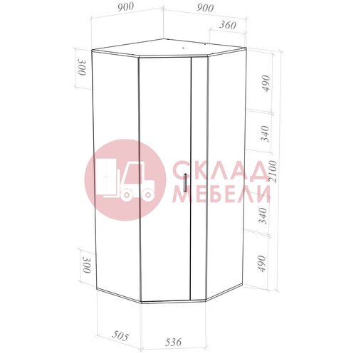  Шкаф ШОН-16 угловой Пирамида в Симферополе Крыму