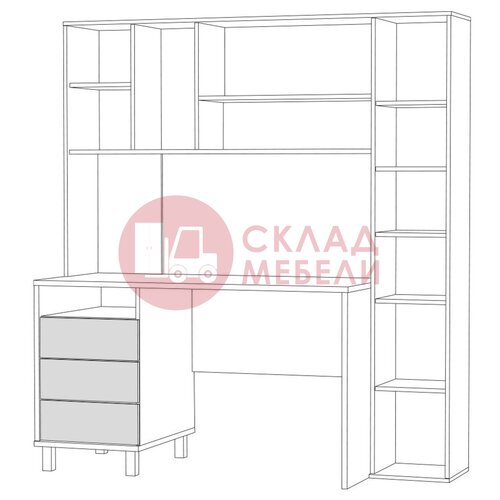  Стол письменный  Комфорт 12.95 Mobi в Симферополе Крыму