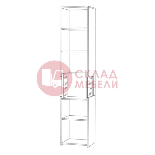  Шкаф-пенал с витриной Трувор Mobi в Симферополе Крыму