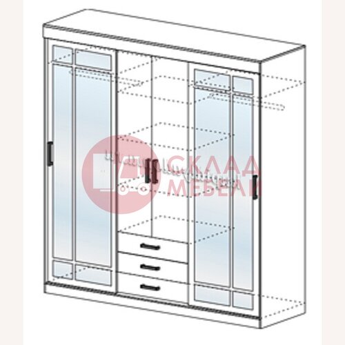  Шкаф-купе Лидер-1 СтендМебель в Симферополе Крыму