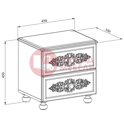  Тумба прикроватная Ассоль Compass в Симферополе Крыму
