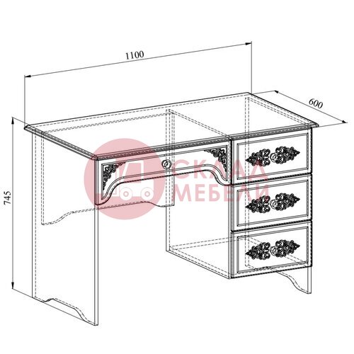  Стол Ассоль письменный Compass в Симферополе Крыму