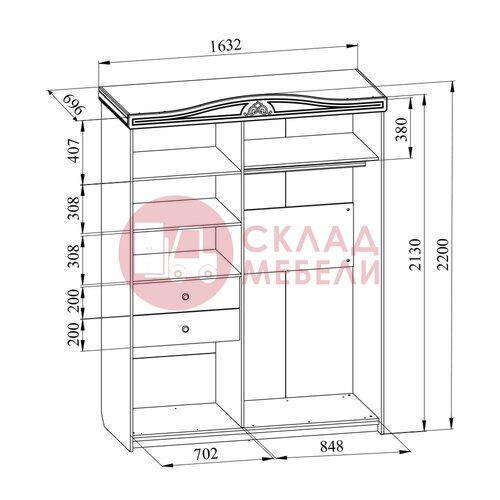  Шкаф-купе Ассоль Compass в Симферополе Крыму