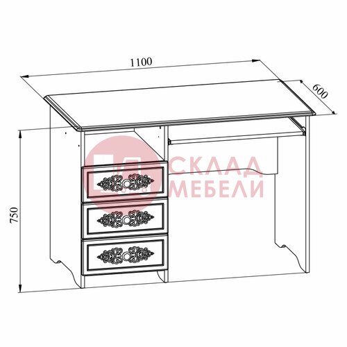  Стол Ассоль письменный Compass в Симферополе Крыму