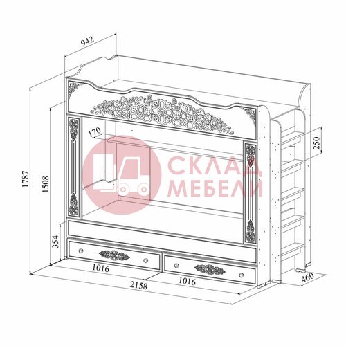  Кровать Ассоль двухъярусная Compass в Симферополе Крыму