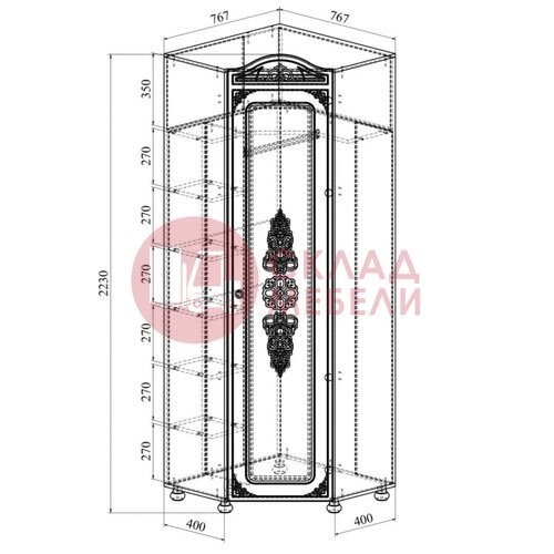  Шкаф Ассоль угловой Compass в Симферополе Крыму