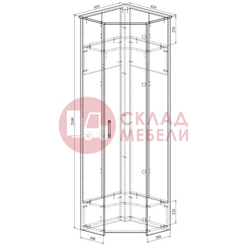  Шкаф Агата угловой Compass в Симферополе Крыму