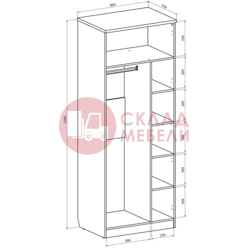  Шкаф Виктория 2Д Compass в Симферополе Крыму