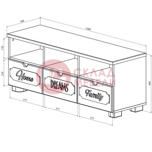  Тумба для обуви ДримСтар Compass в Симферополе Крыму