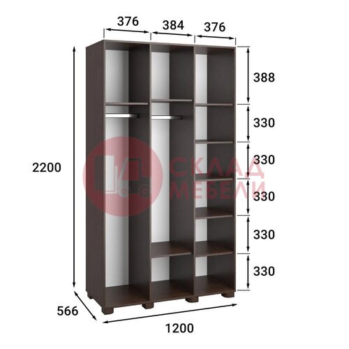  Шкаф комбинированный Монблан Compass в Симферополе Крыму