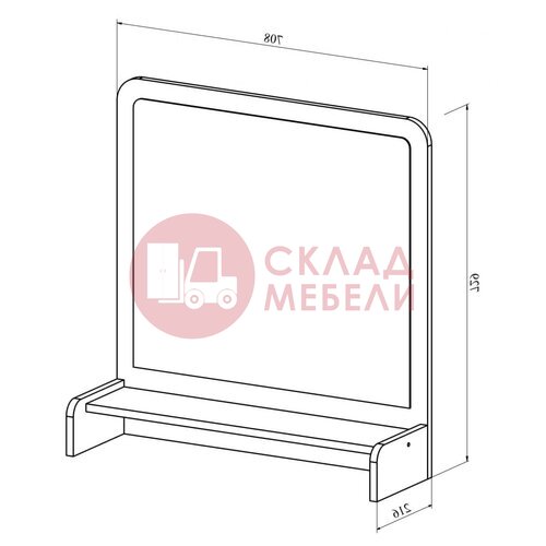  Зеркало с полкой ТН-1 Compass в Симферополе Крыму