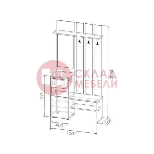  Вешалка с зеркалом Токио NN в Симферополе Крыму