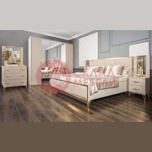  Тумба прикроватная с зеркалом Лара Эра-мебель в Симферополе Крыму