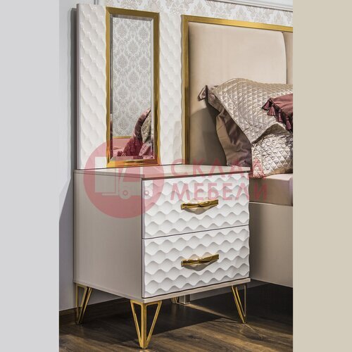  Тумба прикроватная с зеркалом Лара Эра-мебель в Симферополе Крыму