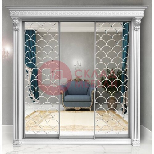  Шкаф-купе Классик Чешуя 3Д МэриМебель в Симферополе Крыму