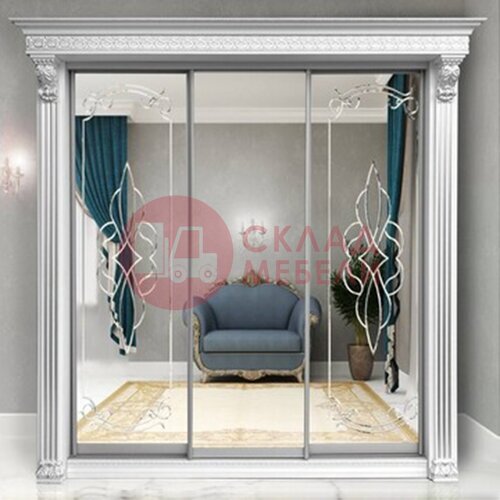  Шкаф-купе Классик Орнамент 3Д МэриМебель в Симферополе Крыму