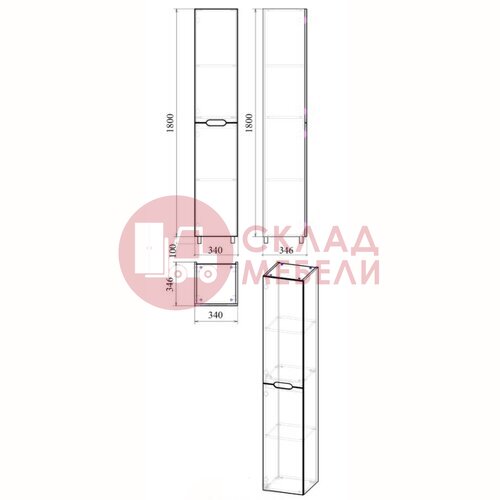  Пенал напольный UNO Avanti в Симферополе Крыму