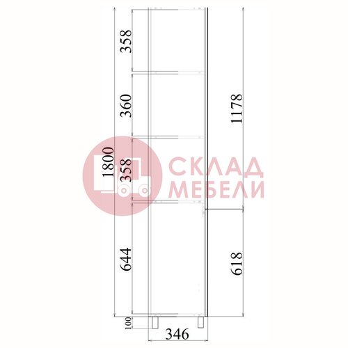  Пенал подвесной UNO35 с корзиной Avanti в Симферополе Крыму