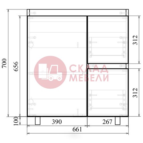  Тумба напольная TRES 70/1|TRES 80/1 Avanti в Симферополе Крыму