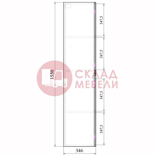  Пенал навесной Линда 35 Avanti в Симферополе Крыму