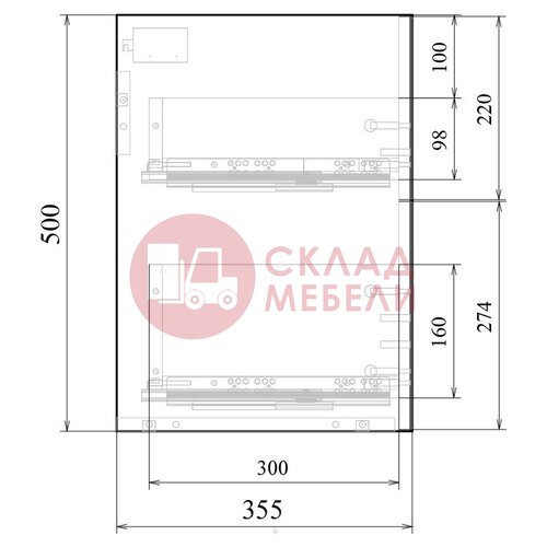  Тумба подвесная Quattro 80/100 под столешницу Avanti в Симферополе Крыму
