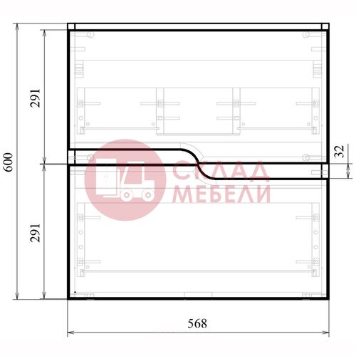  Тумба подвесная Линда 60/70 под раковину Avanti в Симферополе Крыму